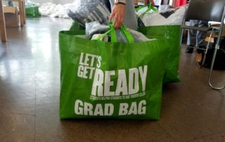 A Grad Bag, filled with supplies.